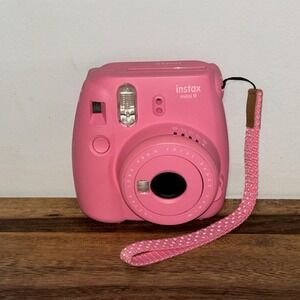 Fujifilm instax mini 9 instant film pink camera, tested/ works